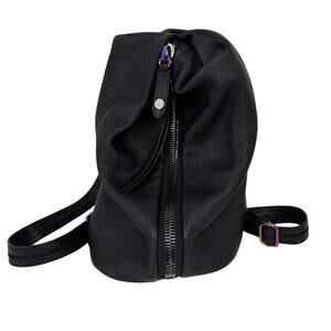 Aimee Kestenberg | Bags | Aimee Kestenberg Bali Black Pebbled Leather  Double Entry Backpack | Poshmark